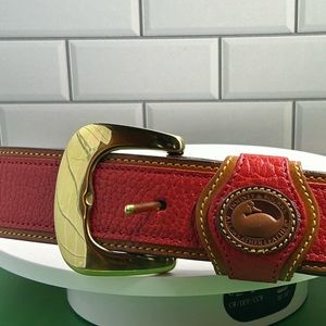 Dooney Bourke  red genuine leather 90009 belt. Medium 30-32 used.